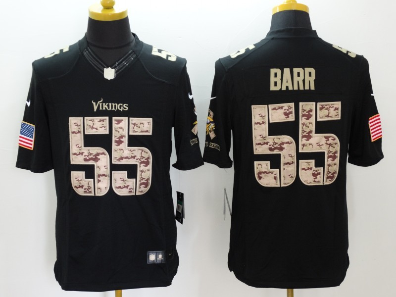 Men's Minnesota Vikings Anthony Barr #55 Black Jersey